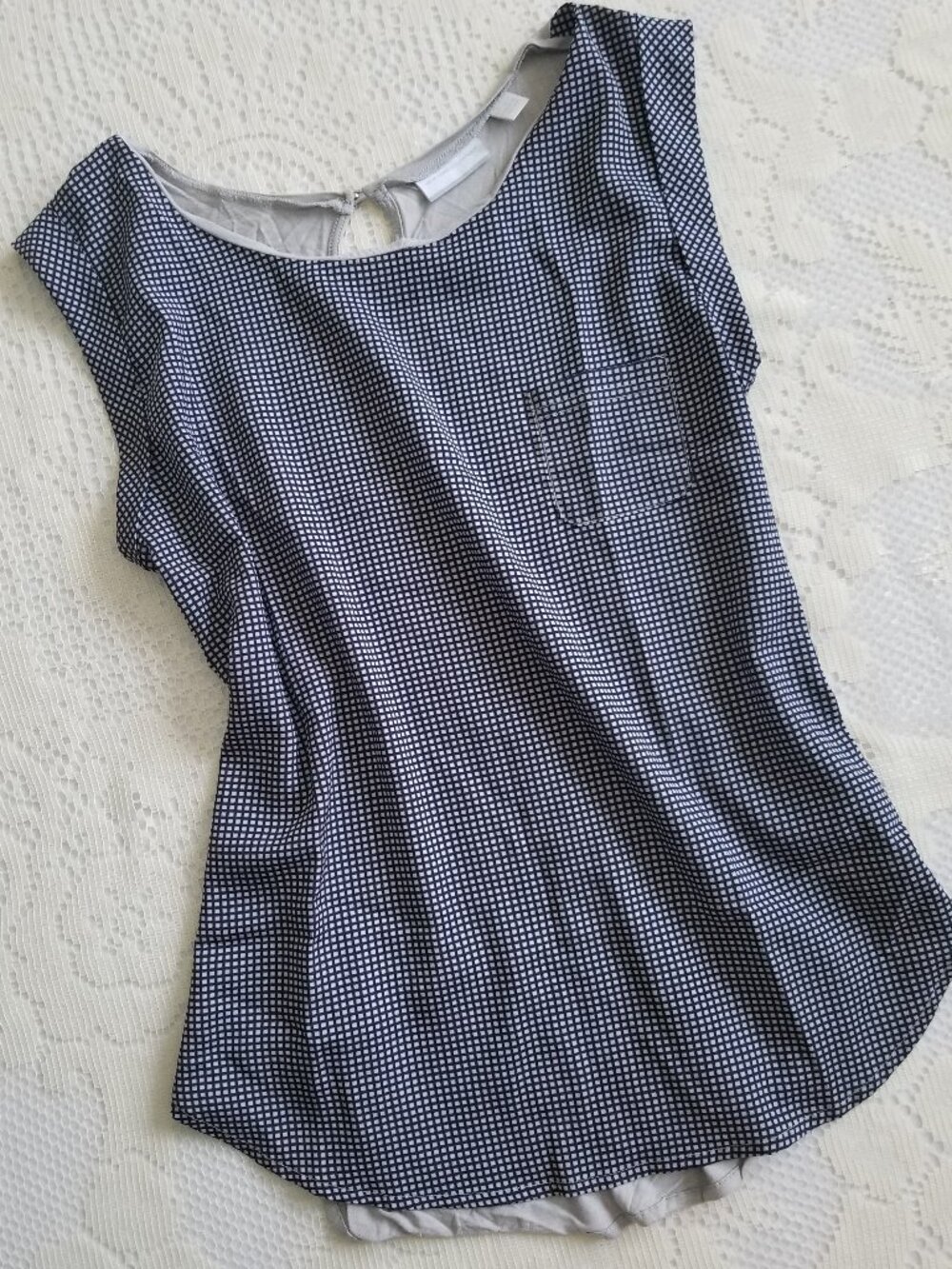New York & Company Blue Gray Blouse Small